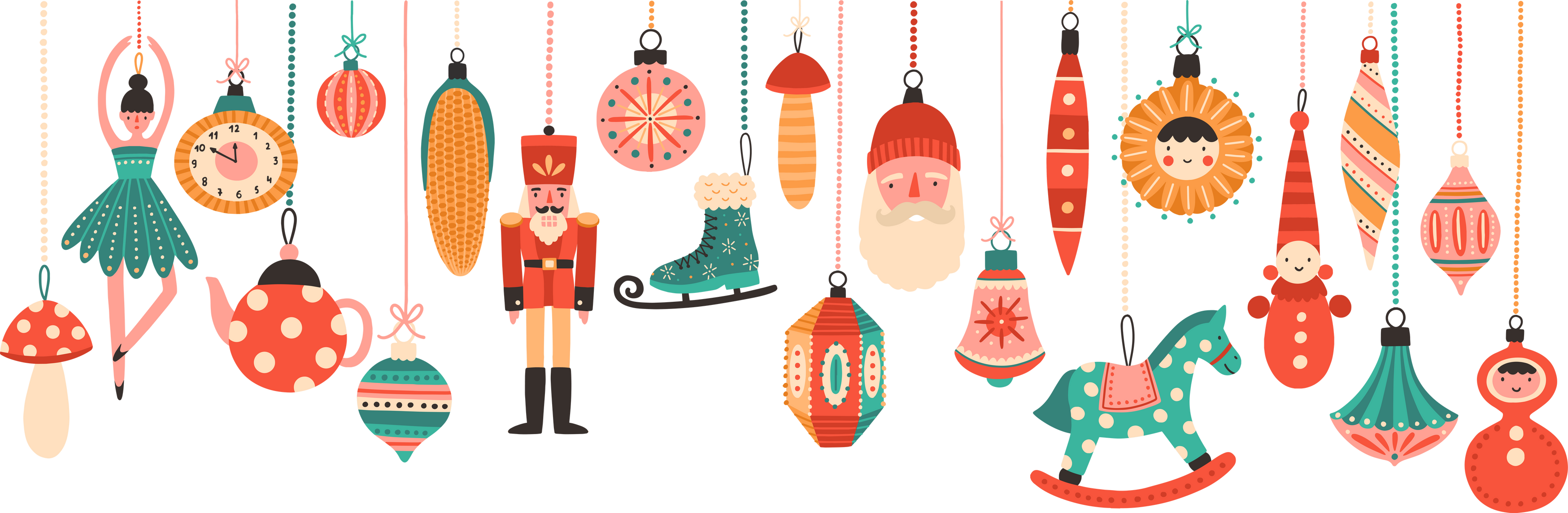 Christmas Tree Decorations Illustration