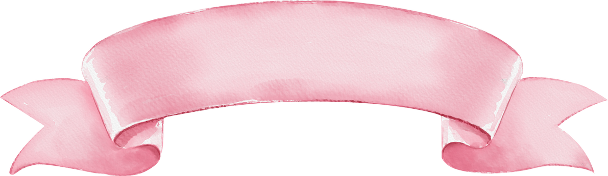 Watercolor Pink Ribbon Banner