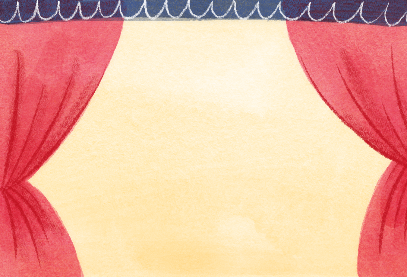 Stylized Watercolor Circus Curtain