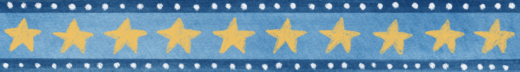 Stylized Watercolor Circus Stage Stars